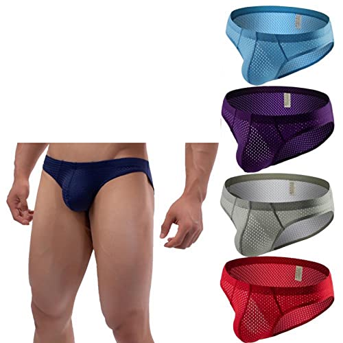 Men's Fashion Breatheable Low-Waist Mesh Boxers Shorts Briefs Thong
