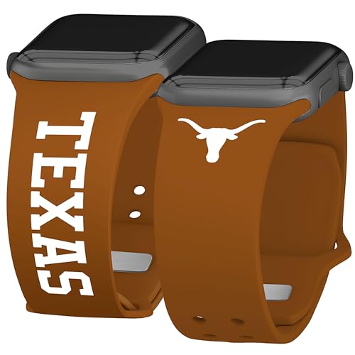 Texas Longhorns Iconic Edition HD Watch Band Compatible with Apple Watch (42/44/45mm Short)