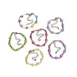 6Pcs Colorful Daisy Flower Bead Bracelets Set Indie Handmade Rainbow Beaded Flower Bracelets Anklets Vsco Boho Summer Beach Braided String Y2K Aesthetic Kidcore Jewelry with Flowers for Women