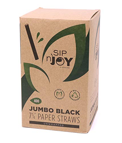 Pitillos de papel biodegradables pack 400 negro miniatura 1