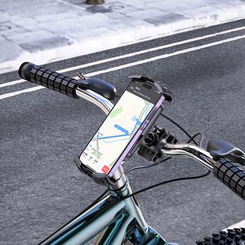 Image of Modorwy Universal 360 Degree Adjustable Mobile Phone Holder for Bike & Cycle Rearview Mirror Bracket Stand Lock System Can Be Used Horizontally and Vertically Compatible with 4.7 inch-6.8 inch Mobile Devices