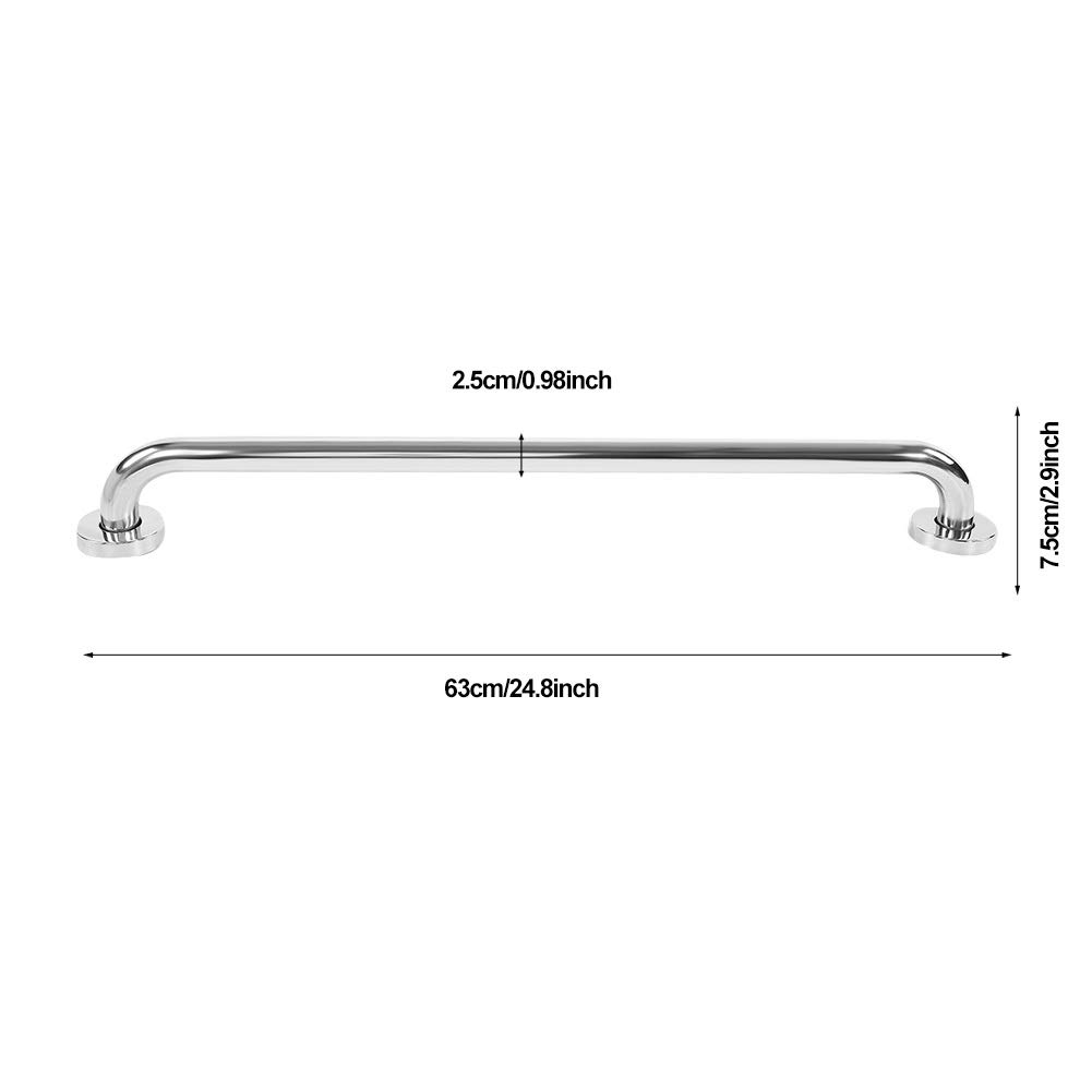 Barra de agarre para baño, Barra de Agarre de 60 cm de Espesor de Acero Inoxidable for baño, bañera, Barra de Agarre, pasamanos de Seguridad for baño, Ducha, Inodoro, Mango de Barra de Agarre Seguro