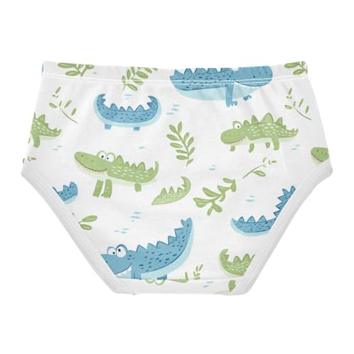 Wusikd Cute Crocodile Girls' Underwear Cotton Girls Briefs Soft Toddler Underwear 2T2