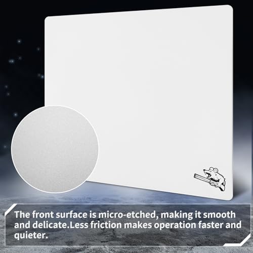 Image of Glass Gaming Mouse Pad, 320mm x 360mm, FPS Game, Special Tempered Glass, Durable, 3mm Thick, Accurately and Quickly Target Your Opponents (320mm x 360mm, White)