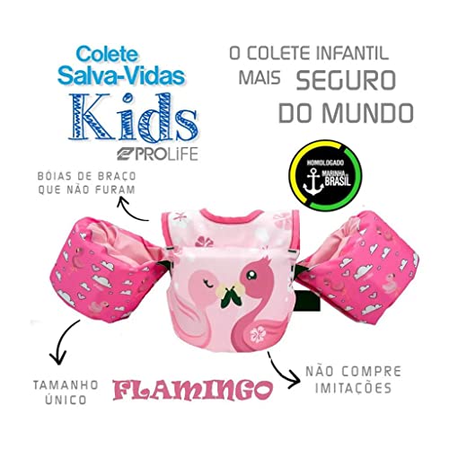 Colete Salva Vidas Infantil Homologado Flamingo