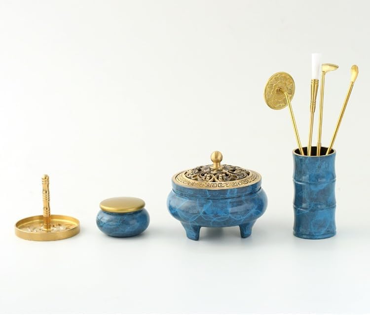 【Qyber】 真鍮製 お香作り DIY キット 香篆香型逆流タワー香炉セット 香道具一式 室内装飾・ギフト用 耐久性 使いやすい