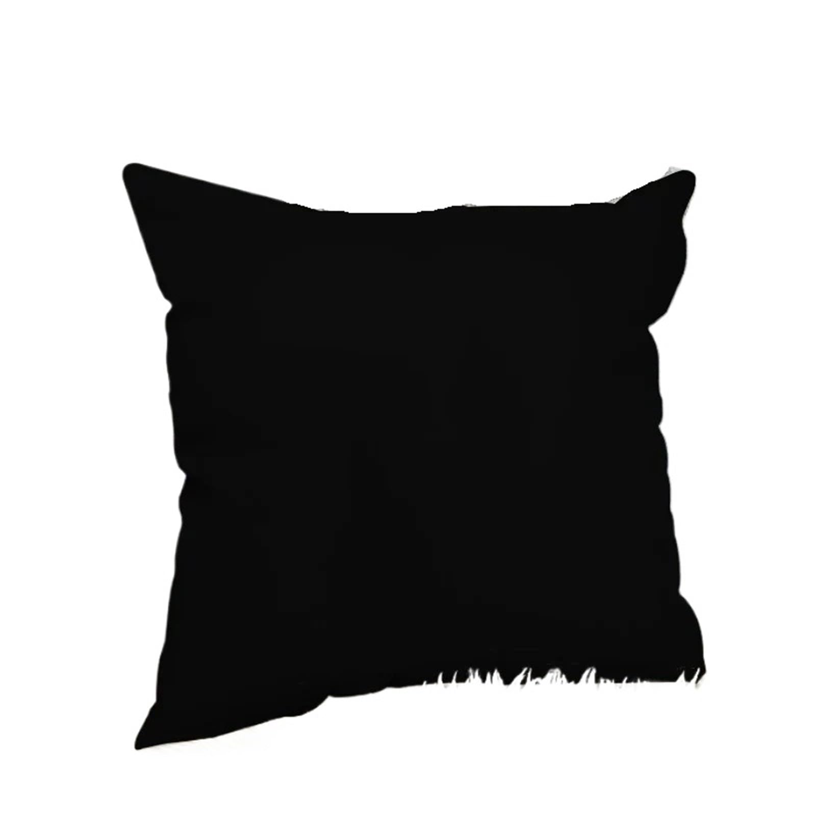 SHBHWS Solid Color Pillowcase Silk Pillowcases For Pillows 45x45 Pillow Cases Decorative Fall Decor Cushion Cover 40x40cm For Living Room Sofa(Black,40x40cm)