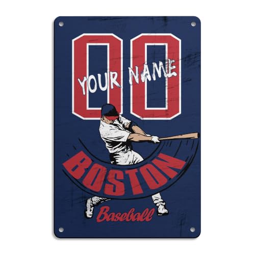 Image of ANTKING Boston Metal Sign Custom Sign Decor for Men Youth Boy Gifts