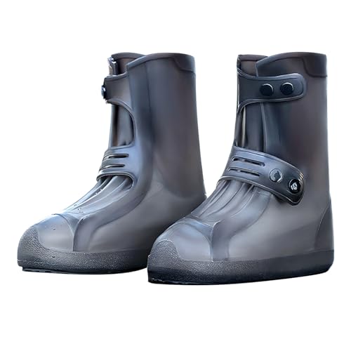 HERCHR Waterproof Shoe Covers, Reusable Rain Shoe Covers Foldable Not-Slip Shoe Protectors Waterproof Rain Boot Overshoes Rain Galoshes for Men(XL), X-Large