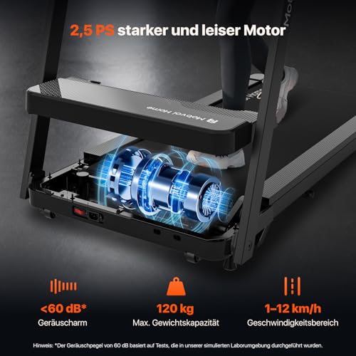 Mobvoi Home Laufband Ultra mit 6% Steigung 3-in-1 Gehpad für das Home Office 2,5 PS Laufband zum Gehen und Laufen Halterung für Tasse Telefon Laptop Große Lauffläche LED-Display 120kg 12km/h – Bild 5