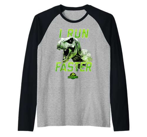 T-shirt baseball vert avec motif T-Rex et manches raglan souples