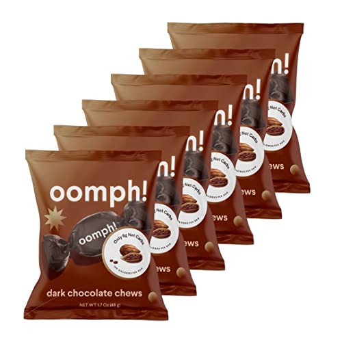 Oomph! Sweets Low Sugar 6-Pack Fruit Variety Mini Candy Chews And 6-Pack Regular Dark Chocolate Cocoa Chews Keto-Friendly Vegan Healthy Gluten Free, Treat For Kids And Adults #TOP2