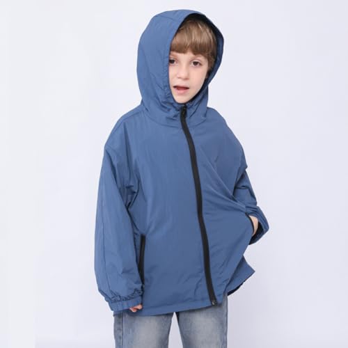 Image of Feidoog Toddler Boys Girls Jacket Windbreaker Hooded Zip Up Outerwear Coat