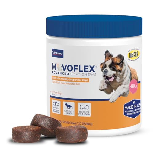 MOVOFLEX Advanced Soft Chews Hip Joint Support Supplement for Large Dogs - 60 Count by Virbac