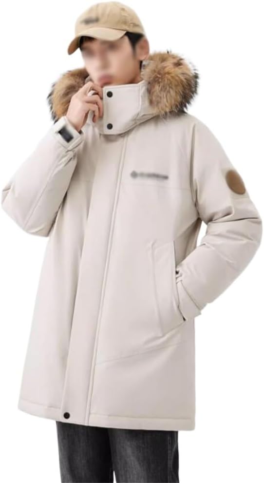 VIDI Winter New Big Hair Collar Warm Overalls Down Jacket Pie To Overcome The Coat Male Long