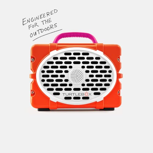 Image of Turtlebox Original Gen 3: Portable Outdoor Bluetooth Speaker - Ultra-Loud (120dB), Waterproof (IP67), Rugged, Impact-Resistant, 3-Day Battery | Party Mode: Unlimited Pairing Stereo, Orange /Pink