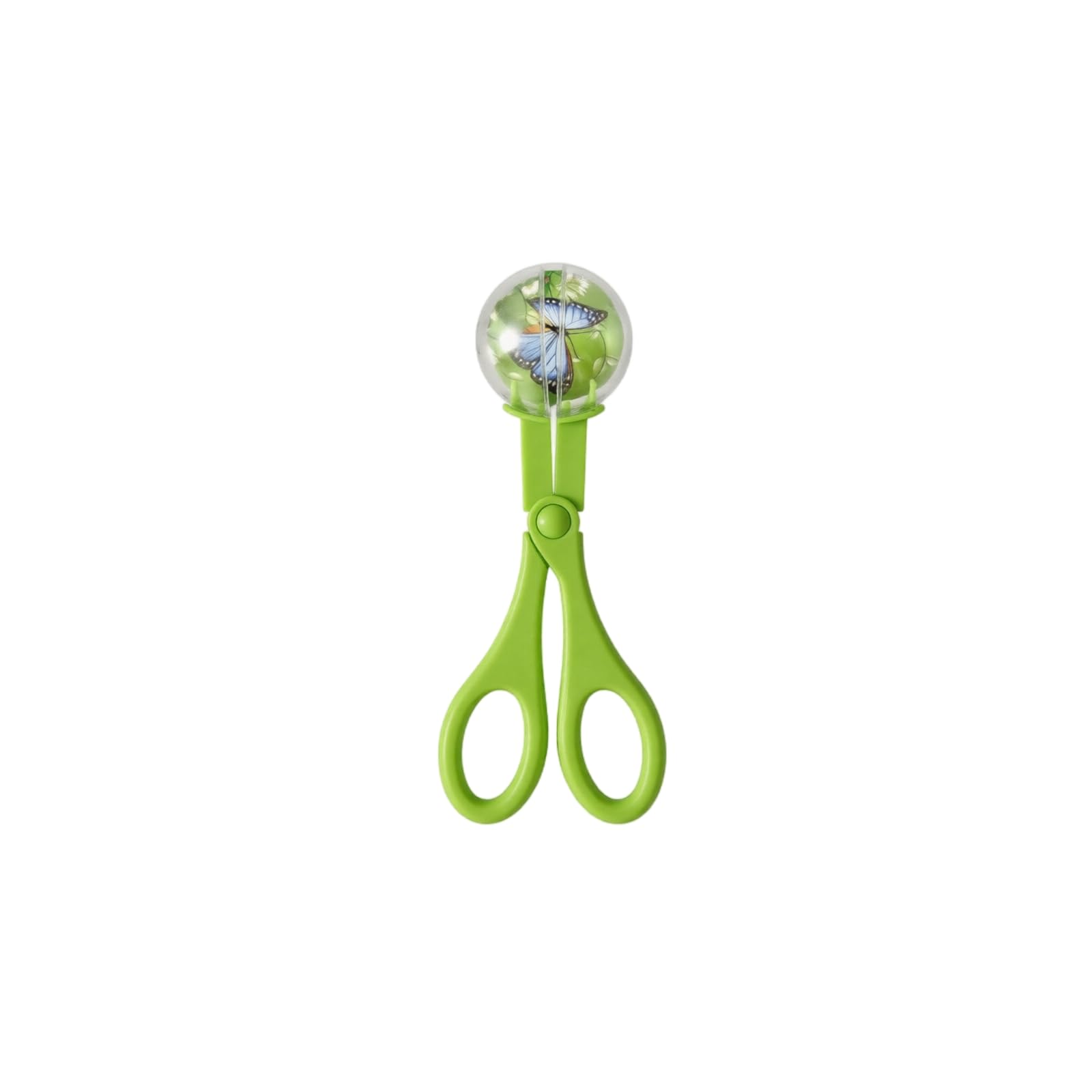 2Pcs Orange and Green Nature Exploration Tools Bug Insect Catcher Scissors Tongs Tweezers Clamp Cleaning Tool (Green)