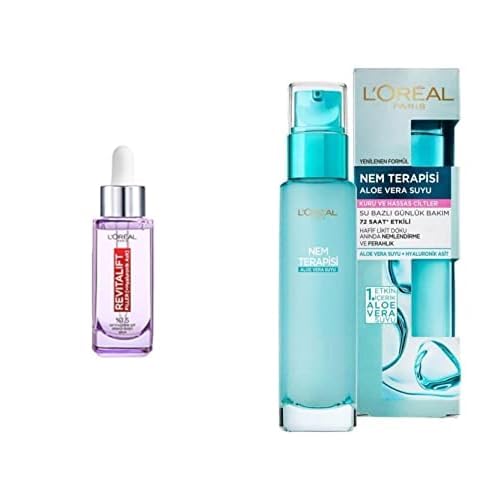 L'Oreal Paris%1.5 Saf Hyaluronik Asit Kırışıklık Karşıtı Serum&nem Terapisi Aloe Vera Suyu Kuru Hassas Cilt Set