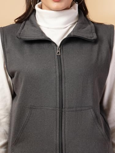 Image of UZARUS Women's Half Sleeves Cotton Fleece Premium Jacket