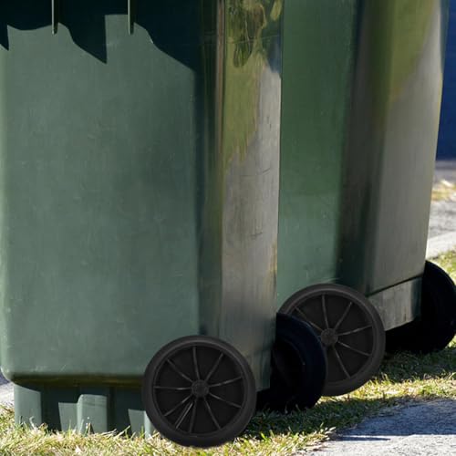 Image of Cabilock Replacement Trash can Wheels 2Pcs Outdoor Garbage Container Accessories Plastic Rubber Casters for Waste Receptacles