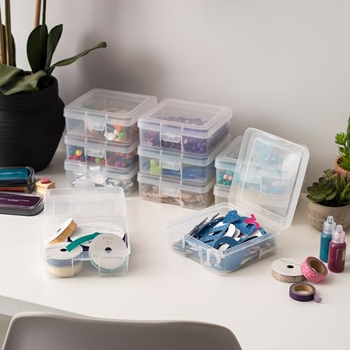 Iris 585170 Usa Plastic Pencil Case Box Craft Hobby Art School Supply Storage Organizer Container With Latching Lid, 10-Pack, For Bead Pens Ribbons Wahi Tape Sticker Yarn Ornaments thumb #4