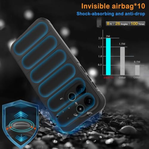 Image of ShieldTech AirGuard Series Back Cover Case for OnePlus Nord 6 5G | Microfiber Lining | Airbag Cushion Drop Protection | Shockproof Silicone Back Cover Case | Anti Slip Grip - Black for OnePlus Nord 6
