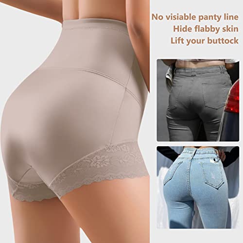 4How Shapewear-For-Women Tummy-Control High-Waist Seamless-Shaping-Shorts 3Pack Panties Slip Skim Lace Thigh Slimmer Under Dresses #TOP5