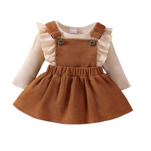BRICUTESK Baby Girl Clothes toddler fall outfit Ruffles long slee...