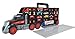 Dickie Toys 203749023 Carry Case, Truck mit Tragegriff inkl. 7 Spielzeugautos und Helikopter & Zubehör,ab 3 Jahren, 65 x 13 cm