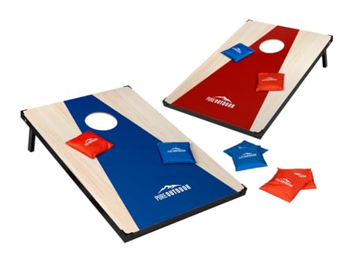 Jeu de Cornhole en Bois Facile à Transporter pour Animer Vos Sorties en Famille