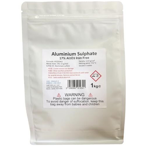 1kg bag ALUMINIUM SULPHATE 17% Iron Free Alum Al2(SO4)3