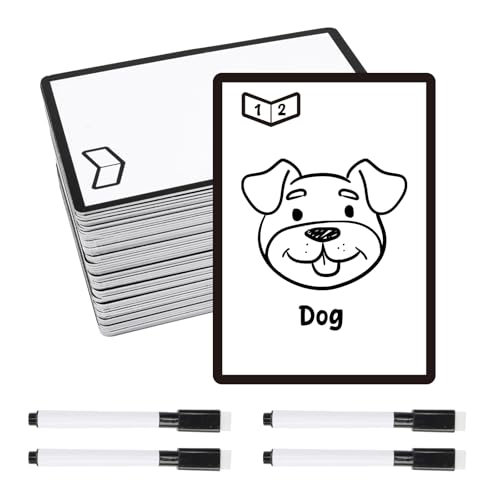 BLSUREFYX 60 PCS Dry Erase MTG Tokens 3.5 x 2.5 in Double-Sided Reusable