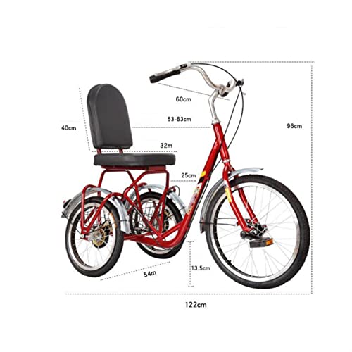 LUYIYI 19995 Ältere Freizeitmobilität Fahrräder for Erwachsene Pedal Außenachtförmigen kleinen Fitness-Fahrrad – Bild 3