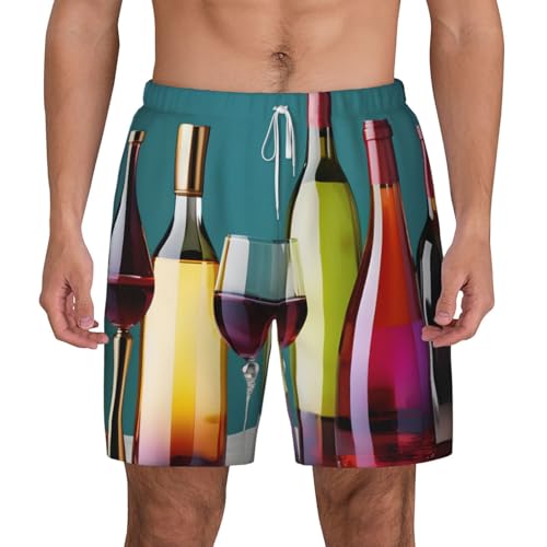 Bañador transpirable de hombre con estampado de copas ligero y cómodo para piscina