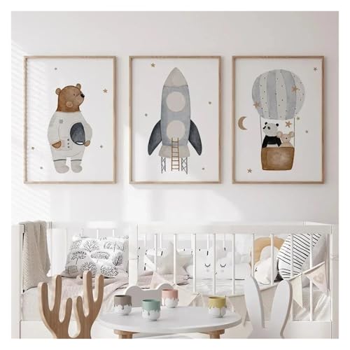 Affiche enfant boho ours panda pour décorer la chambre de bébé - 3