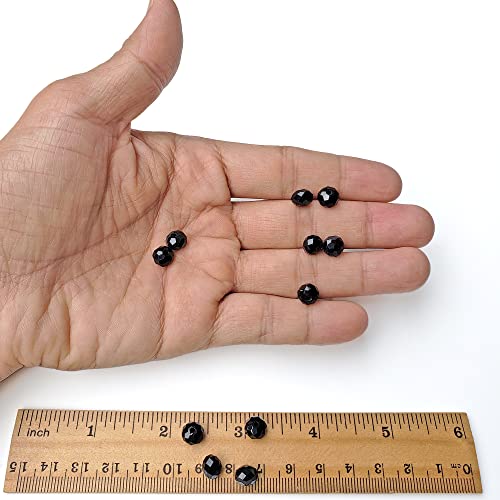 Image of 8mm Rondelle Black Glass Beads for Jewelry Making 300pcs Faceted Briolette Shape Crytal Spacer Beads for Bracelet Necklace Earring