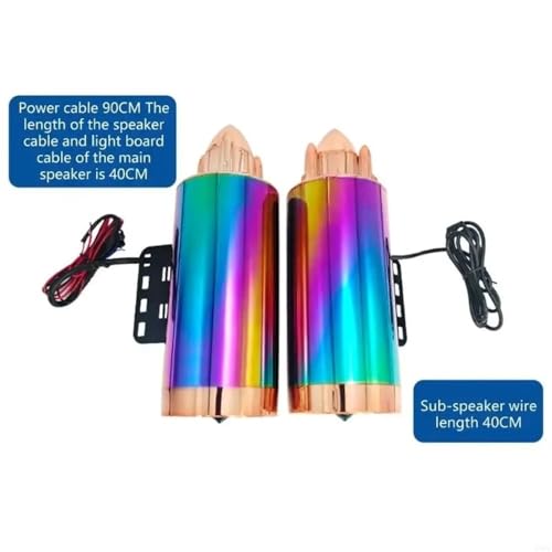 Double canal audio pour moto avec caisson de basses imitation pot
