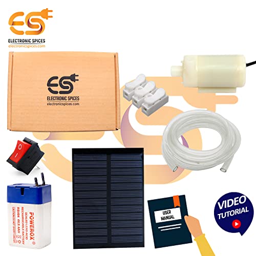 Image of Electronic Spices Diy Mini Solar Rechargeable Tubewell Kit With Video Tutorial & User Manual Water Pump Kit