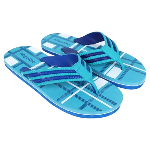Image of Men's Stylish Checked Flip-Flops | Soft Sole Casual Slippers for Comfort