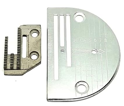 ZENITH Combo of Umbrella TA-1 Needle Plate with Feed Dog for Industrial Sewing Machines Compatible Umbrella Full Shuttle 95T-10 Tradittional .Steel