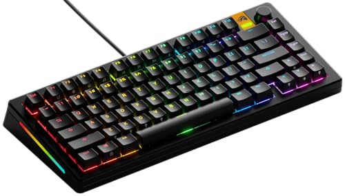 GLORIOUS Gaming GMMK 3 HE med dynamiska avtryckare, Hall Effect, 8K uppdateringsfrekvens, MX- Och magnetbrytare, 75% TKL, modulärt packningssystem, doubleshot PBT-tangenter, USA QWERTY - Svart