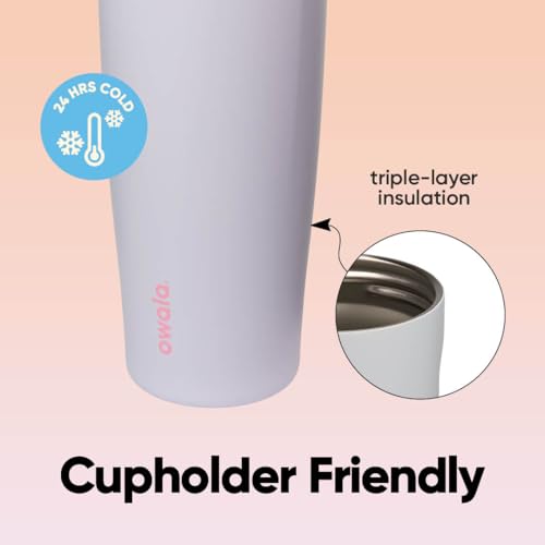 Image of Owala FreeSip Sway Insulated Stainless Steel Water Bottle with Two-Way Spout, Built-In Straw and Bucket Handle, Made for Travel, School, and Sports, 40oz, BPA Free, Leak Proof, Beach House