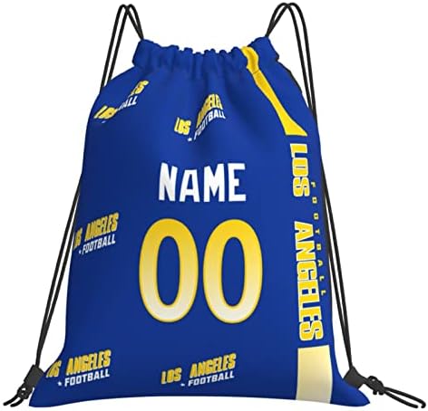 ANTKING Los Angeles Drawstring Bags Custom any Name and Number Backpack for Men Youth Boy Gifts 14" X 16"