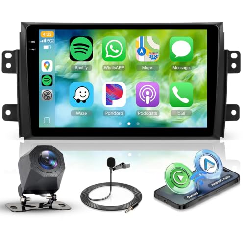 Image of 4G+64G for Suzuki SX4 2006-2013 Android 15 Car Stereo with Wireless Carplay /Android Auto, 9 Inch in-Cell Touch Screen Bluetooth Car Radio Support 5Ghz-WiFi GPS USB FM /RDS SWC HiFi Audio Backup Camera