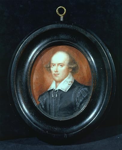 Portrait de William Shakespeare affiche toile grand format pour salon et bibliothèque 60x90cm