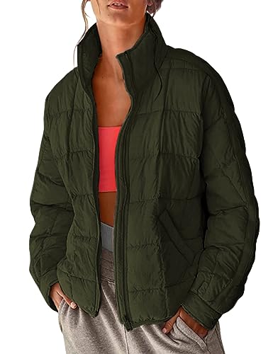 Xiaoxuemeng Womens Quilted Puffer Jacket Zip Up Lightweight Padded Coat