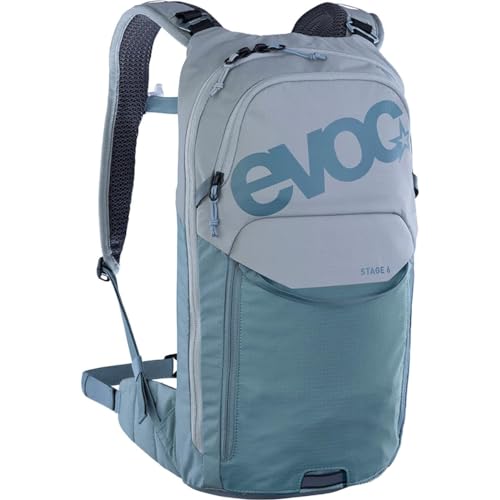 Evoc, Sac À Dos Stage 6 + Poche 2L Gris Stone-Steel Unisex Adulto, Nero, Taglia Unica
