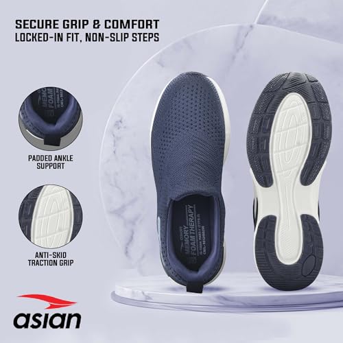 Image of ASIAN Wonderwalk Pro-16 Men's Walking Shoes with Ultra-Soft Cushioning | Slip- On Shoes with Lightweight Design | Ideal for Daily Walking, Gym & Travel