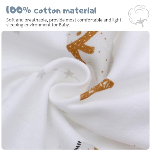Image of Miracle Baby Long Sleeve Sleep Sack 2-Pack, 100% Cotton Wearable Blanket Baby Sleeping Bag for Newborn Infant Toddler