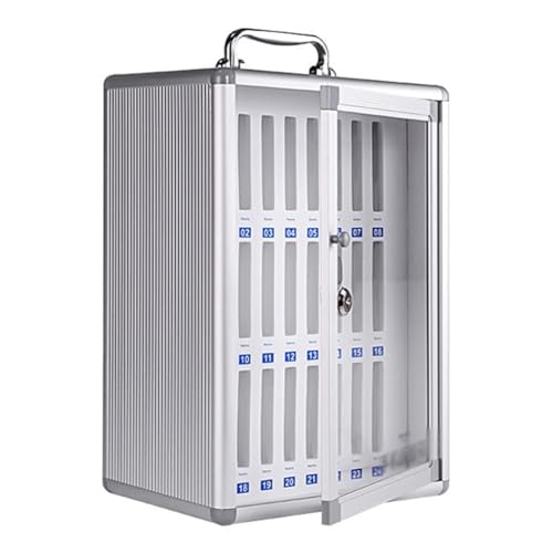 Armario con Cerradura para Guardar teléfonos móviles - Caja de Seguridad de Aluminio Resistente para escuelas instalaces Militares y aulas. Capacidad para 6 Dispositivos. Soluces de a